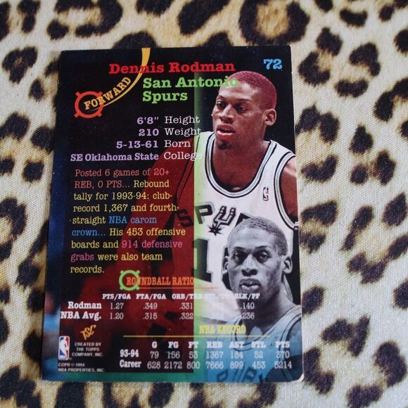 Dennis Rodman #72 Basketball Card - Picture 2 of 2